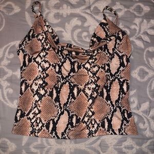 Urban Outfitters XS leopard skinny strap tank